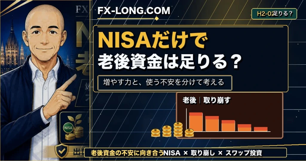 NISAだけで老後資金は足りるのかを50代の視点で考える図解